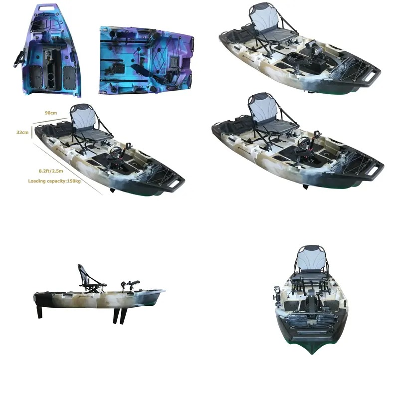 Fishing Kayak Pedal Drive - Caiaque Modular de 8 pés com