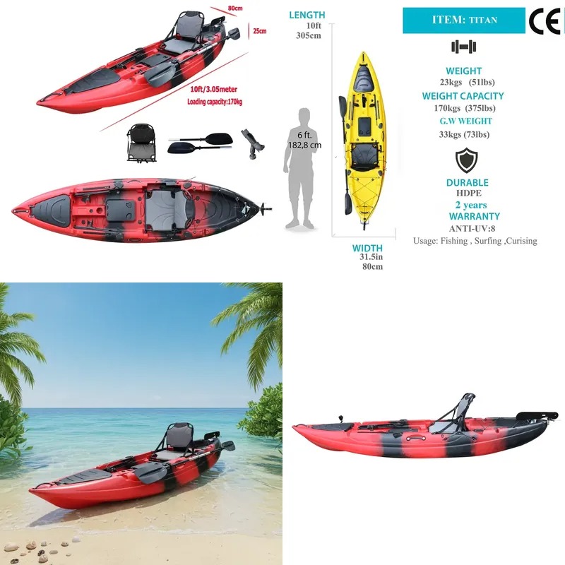 Fishing Kayak Paddle - Caiaque de Pesca Individual de 10