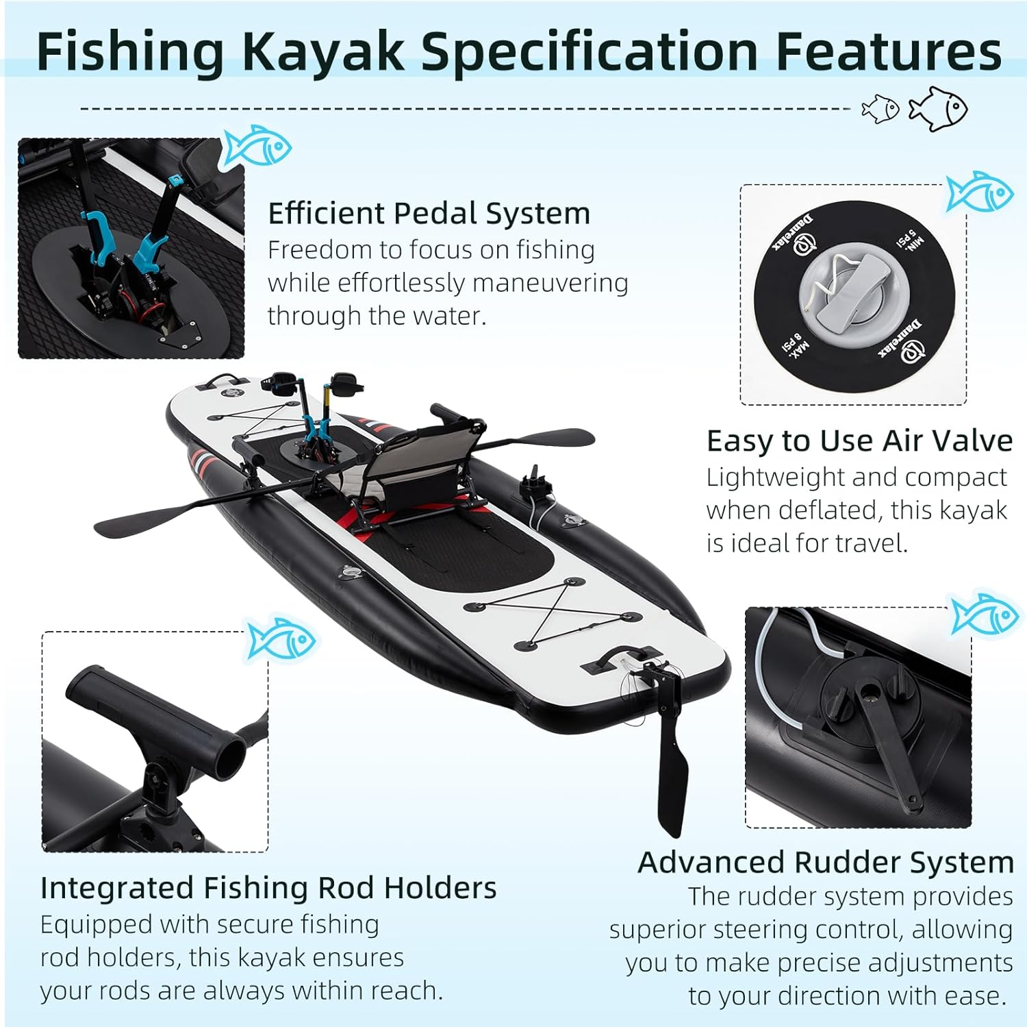 Caiaque Inflável Premium de PV - Fishing Kayak Inflatable avaliação e preço