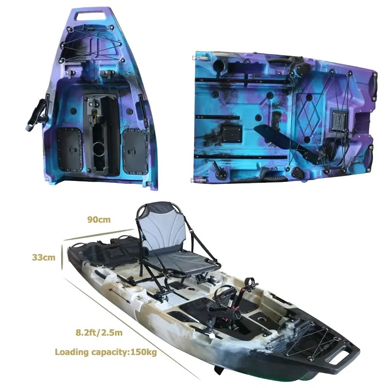 Caiaque Modular de 8 pés com P - Fishing Kayak Pedal Drive avaliação e preço