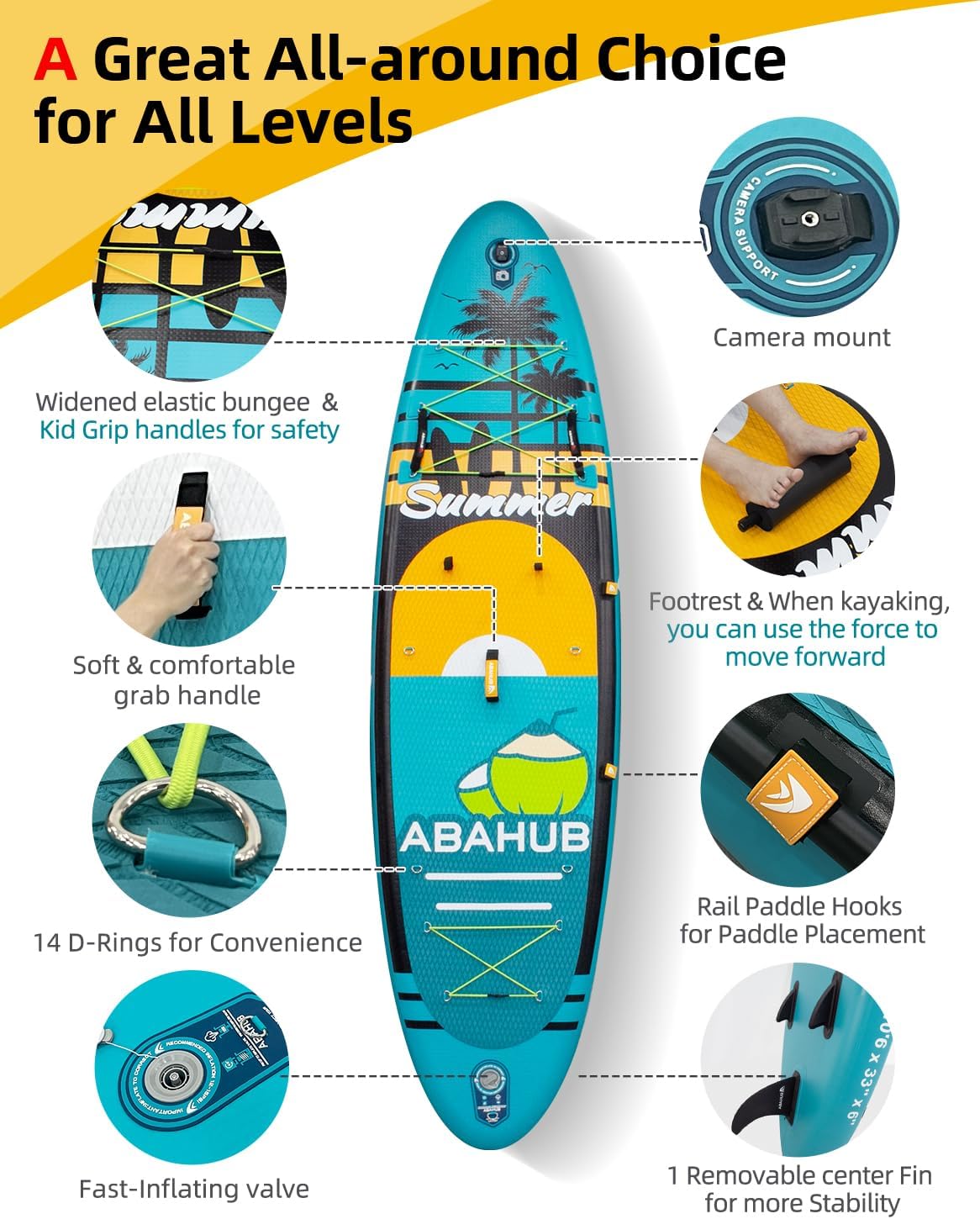 Prancha inflável de stand up p - Fishing Kayak Paddle avaliação e preço