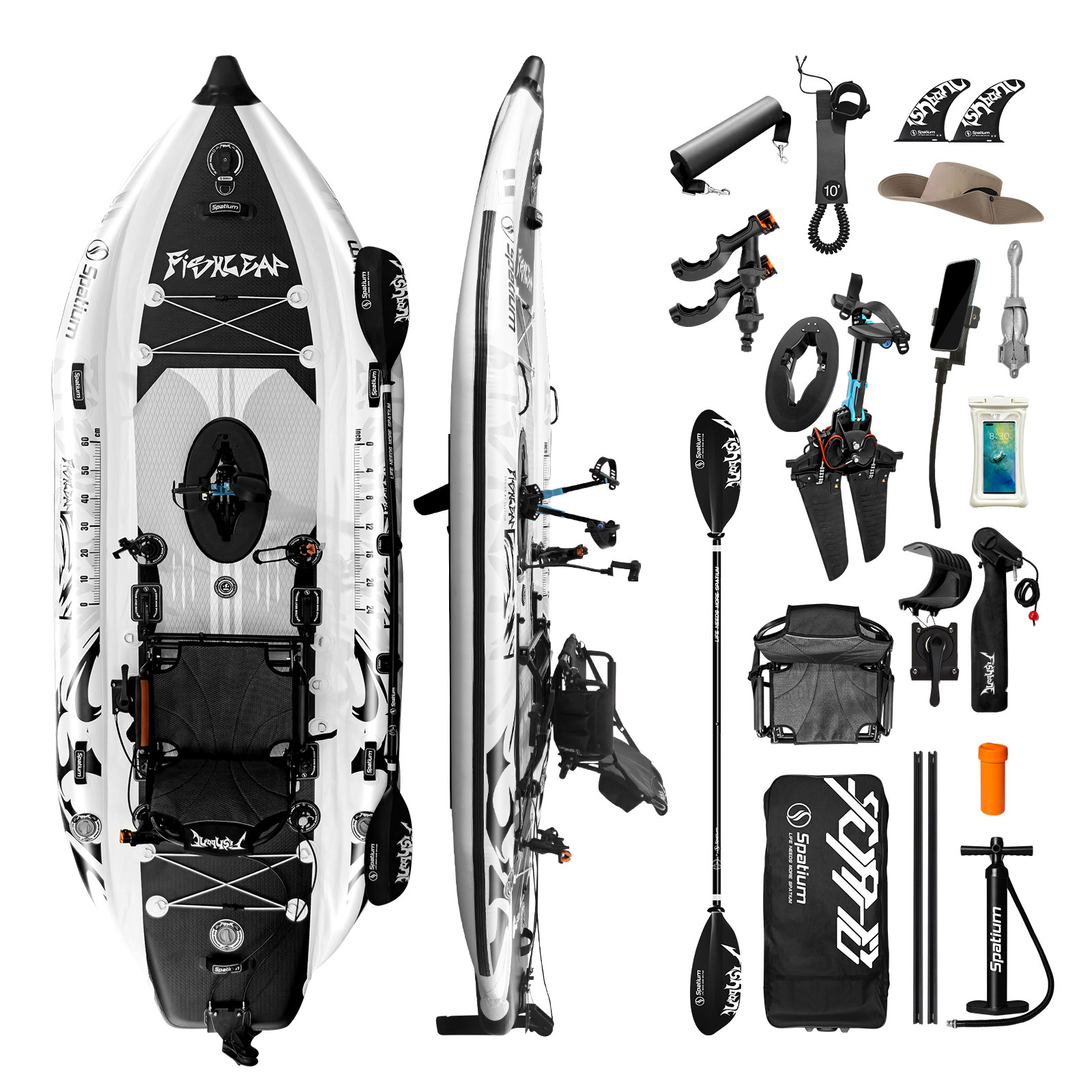 Caiaque Inflável Spatium de 11 - Fishing Kayak Pedal Drive avaliação e preço